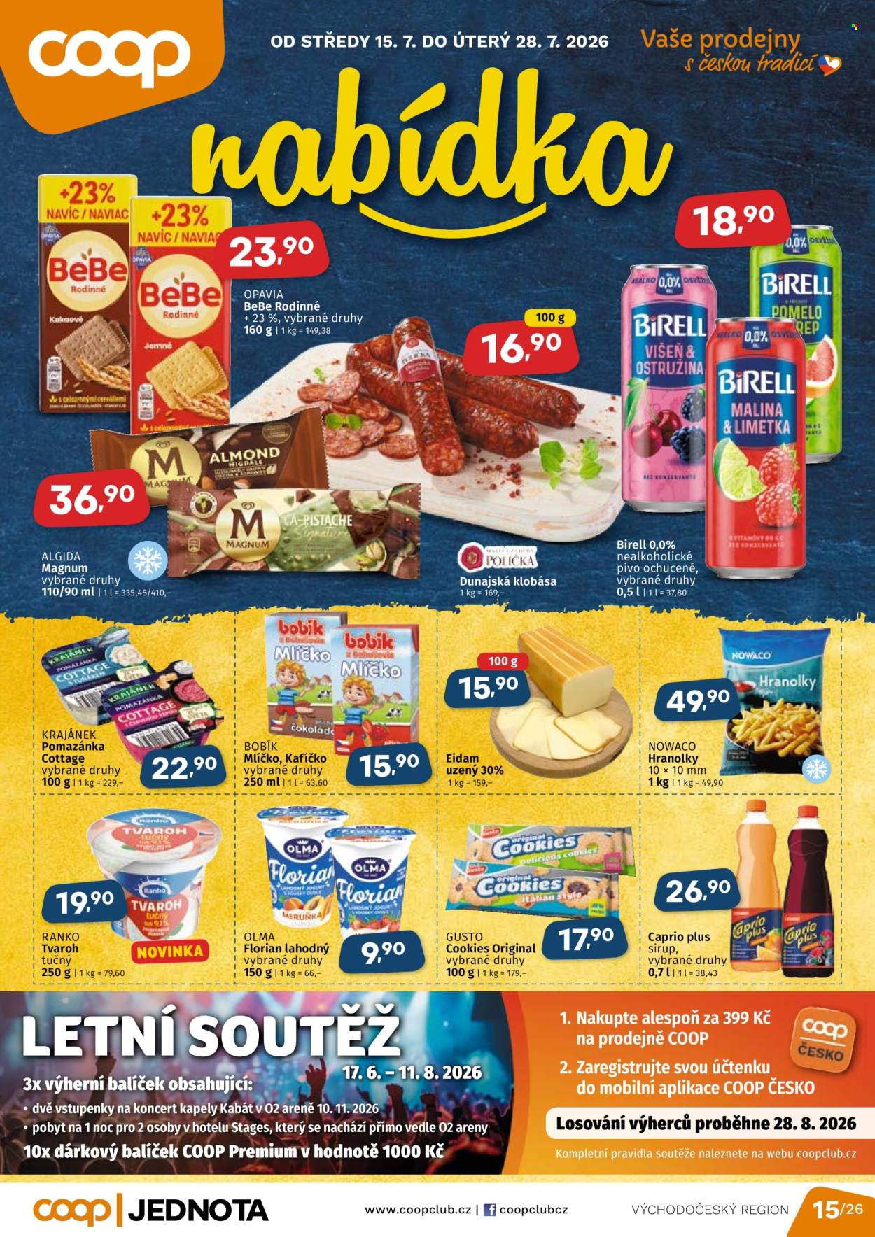 Leták coop JEDNOTA - 15.7.2026 - 28.7.2026. Strana 1