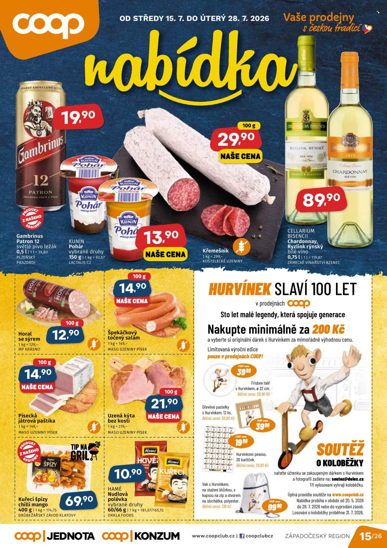 Leták coop JEDNOTA - 15.7.2026 - 28.7.2026. Strana 1