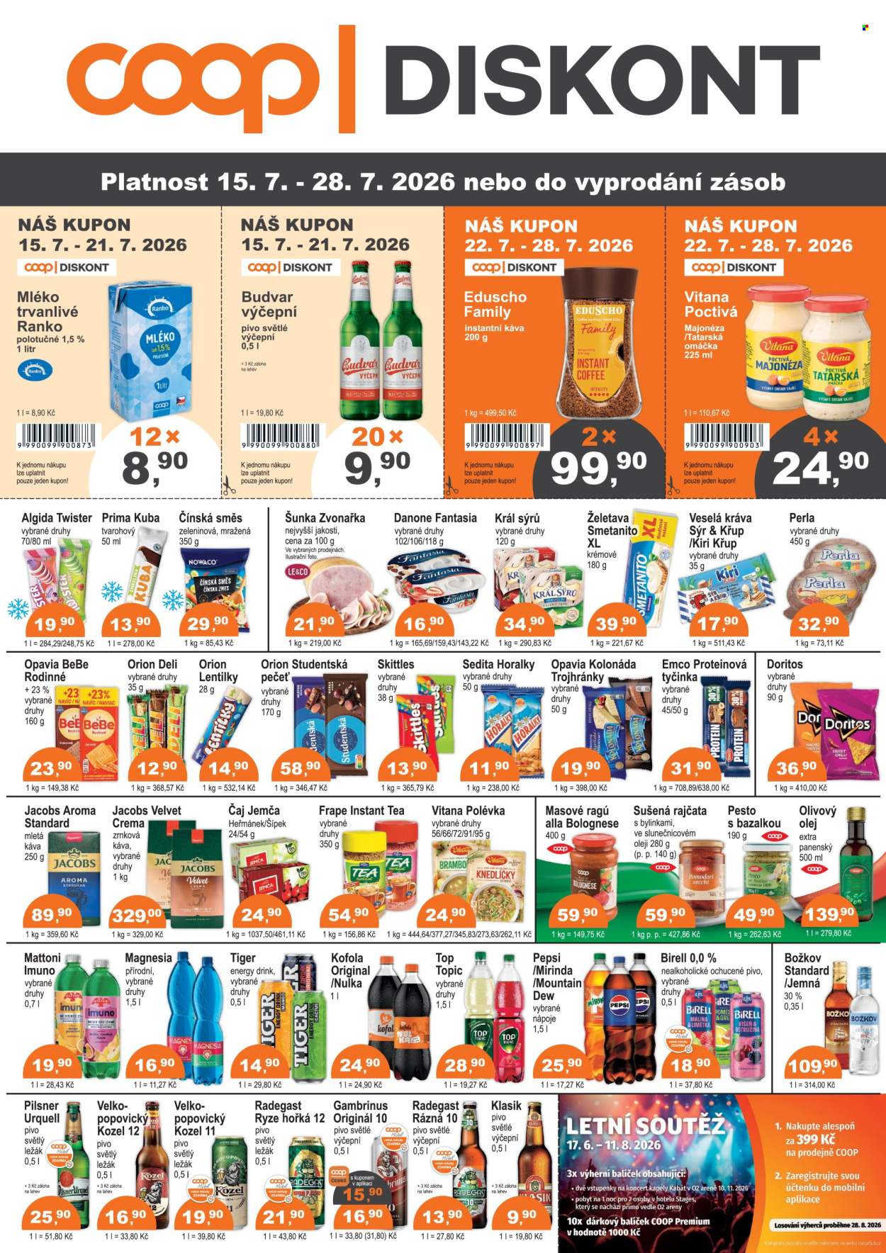 Leták coop DISKONT - 15.7.2026 - 28.7.2026. Strana 1
