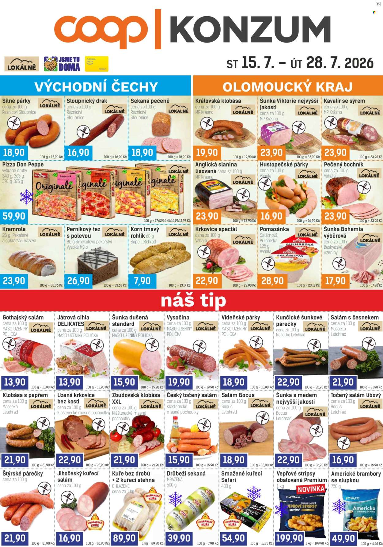 Leták Konzum - 15.7.2026 - 28.7.2026. Strana 1