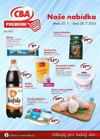 Leták CBA Premium - 22.7.2026 - 28.7.2026.
