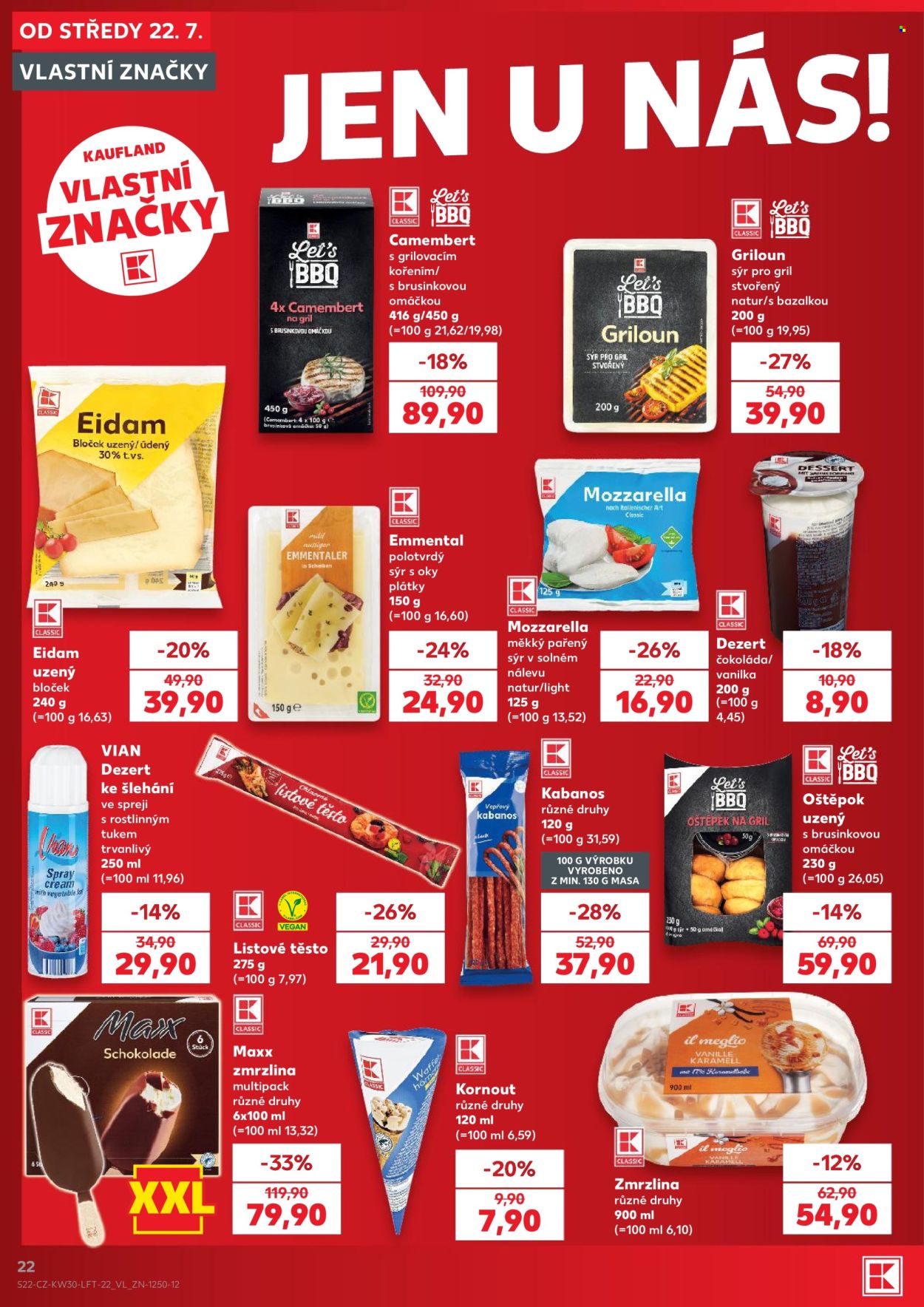 Leták Kaufland - 22.7.2026 - 28.7.2026. Strana 22