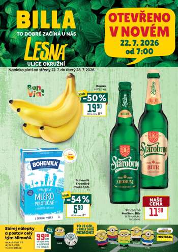 Leták BILLA - 22.7.2026 - 28.7.2026.
