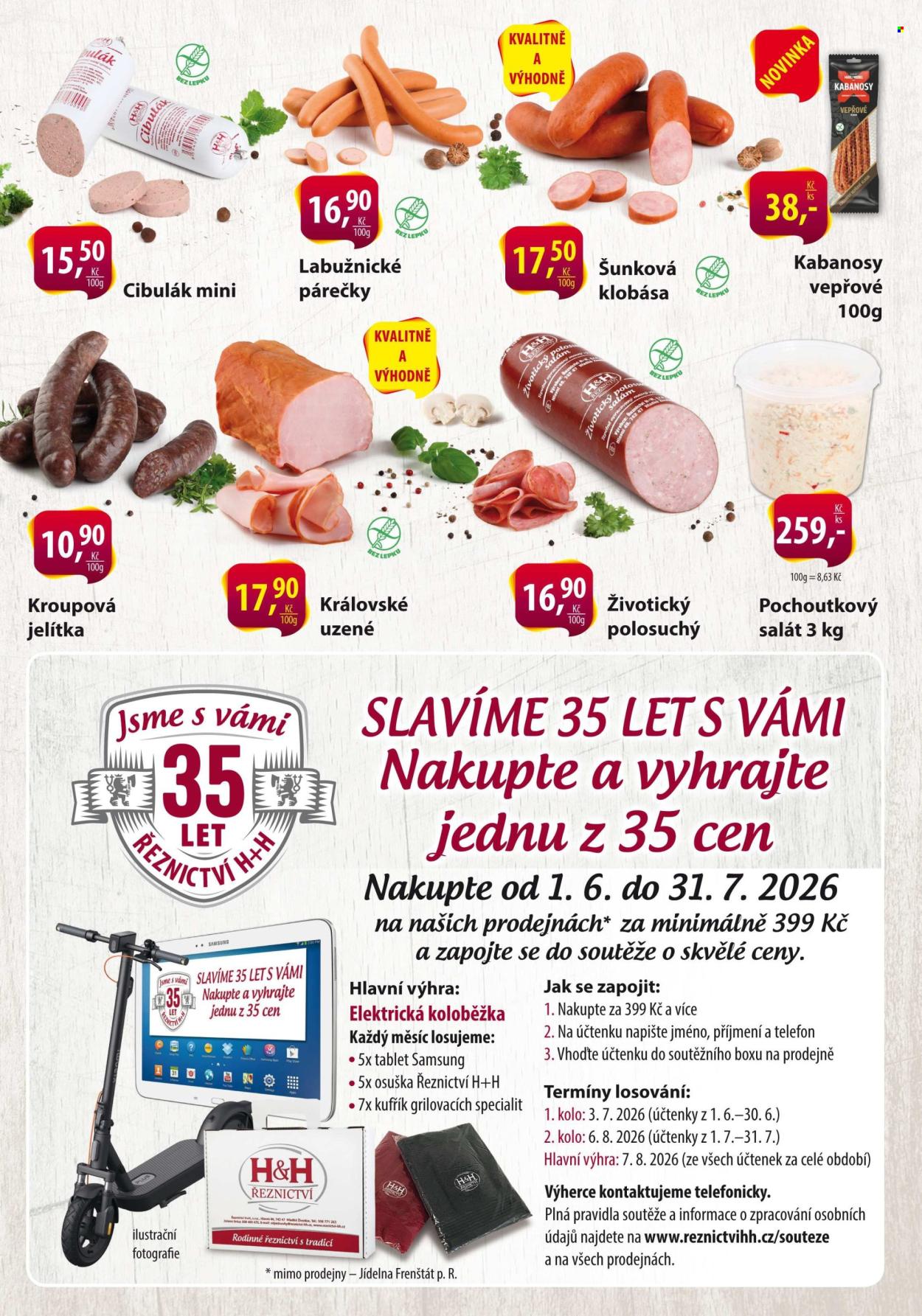 Leták Řeznictví H&H - 20.7.2026 - 2.8.2026. Strana 2