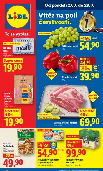 Leták Lidl - 27.7.2026 - 29.7.2026.