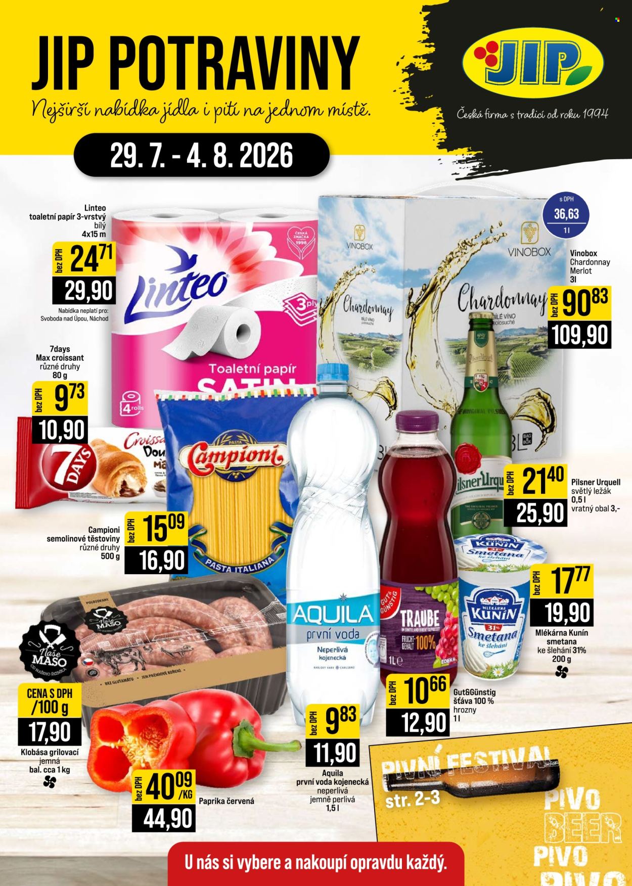 Leták JIP - 29.7.2026 - 4.8.2026. Strana 1