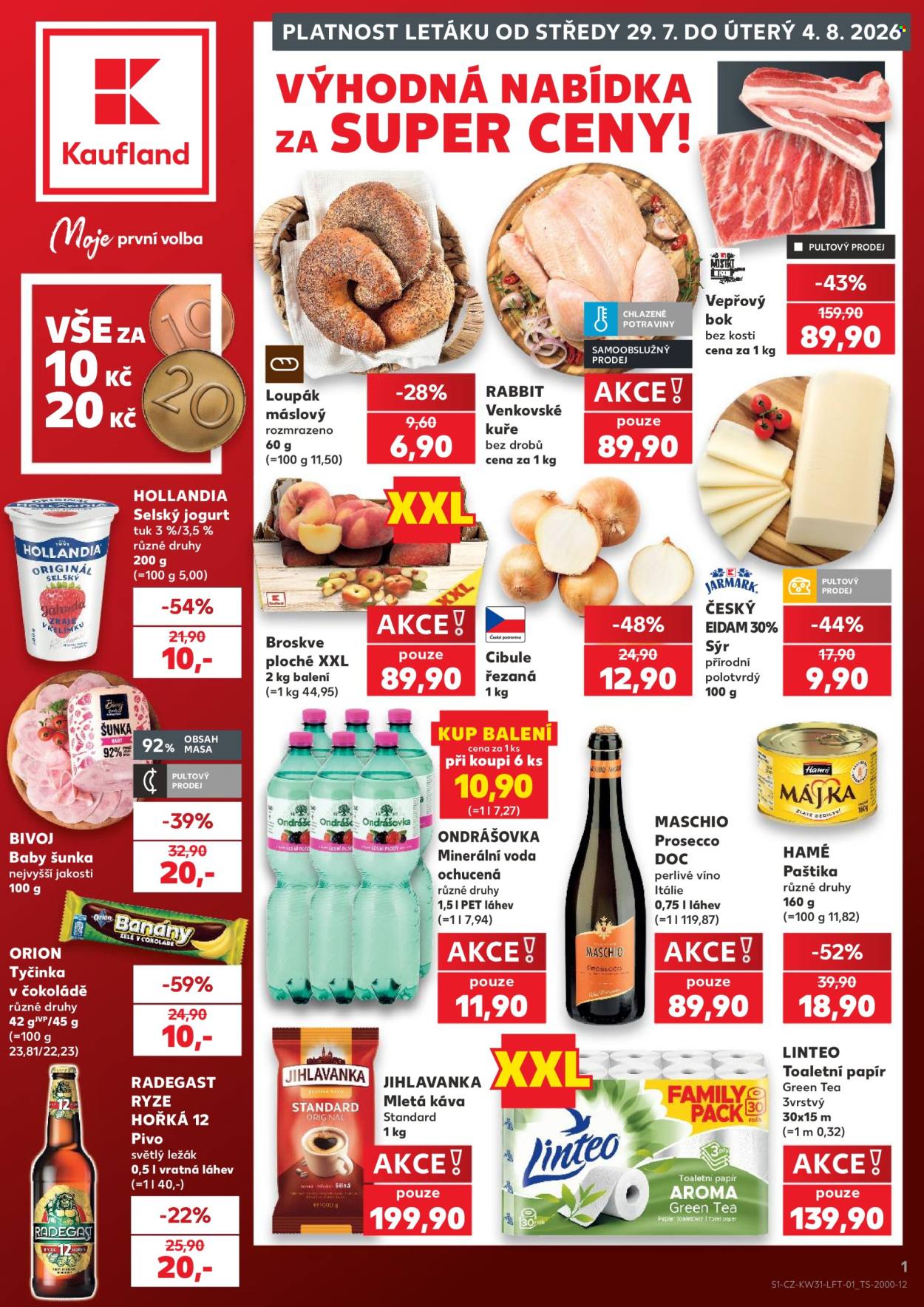 Leták Kaufland - 29.7.2026 - 4.8.2026. Strana 1