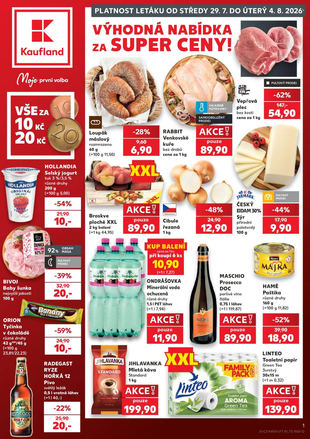Leták Kaufland - 29.7.2026 - 4.8.2026. Strana 1