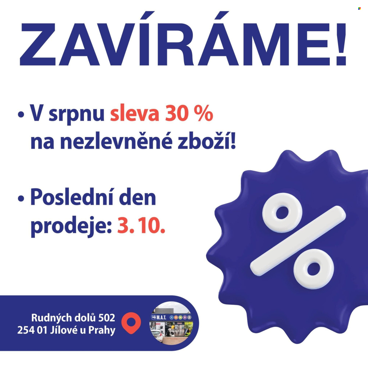 Leták M.A.T. - 1.8.2026 - 31.8.2026. Strana 1