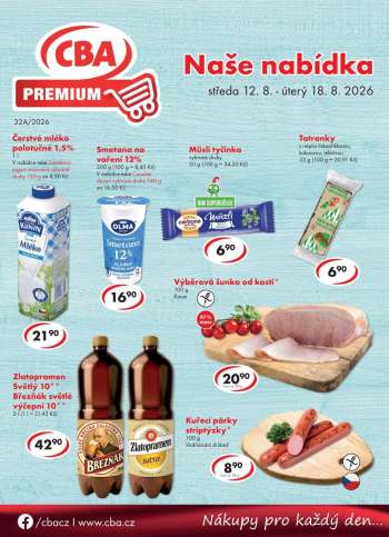 Leták CBA Premium - 12.8.2026 - 18.8.2026.