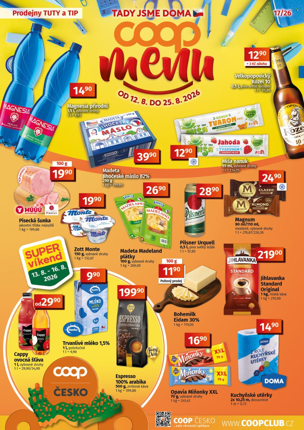 Leták coop TIP - 12.8.2026 - 25.8.2026. Strana 1