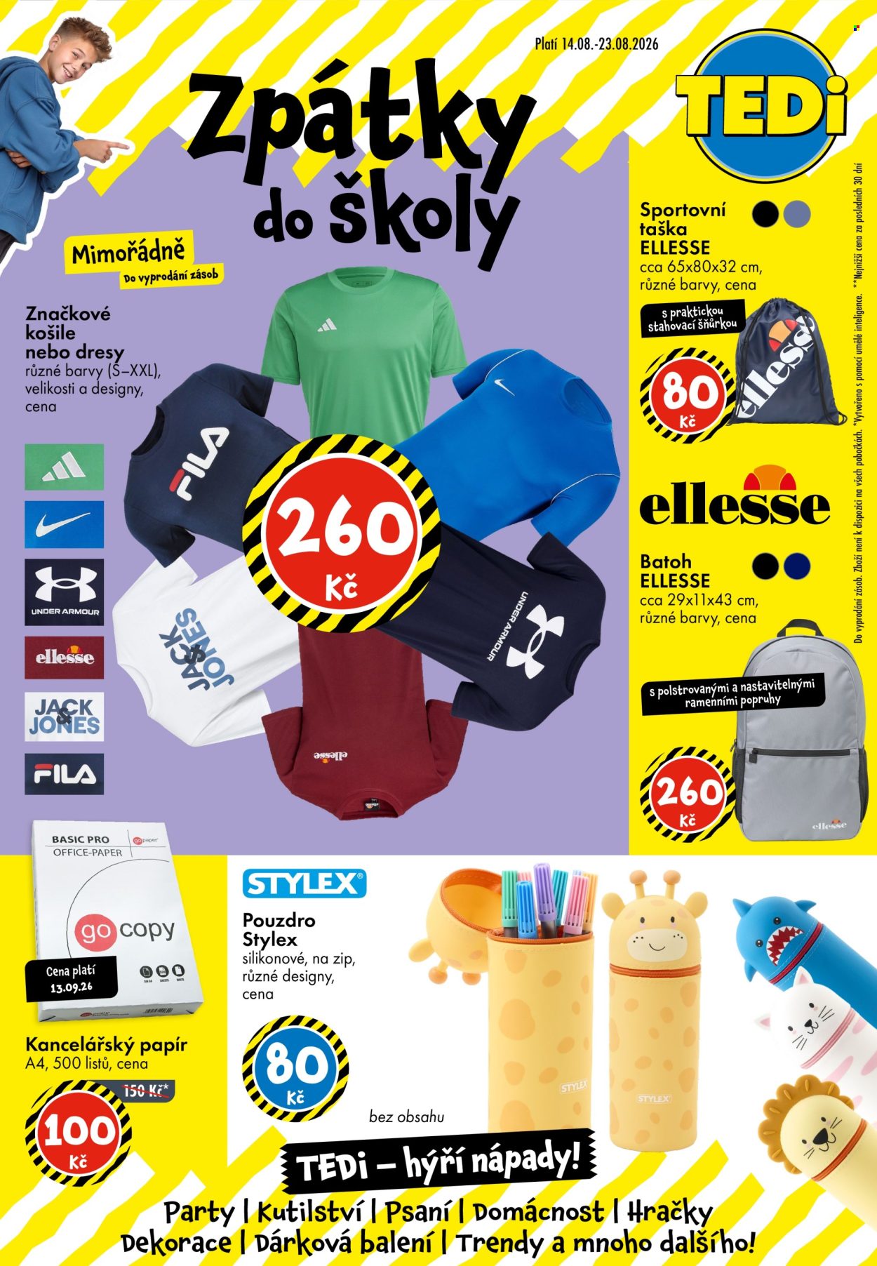 Leták TEDi - 14.8.2026 - 23.8.2026. Strana 1