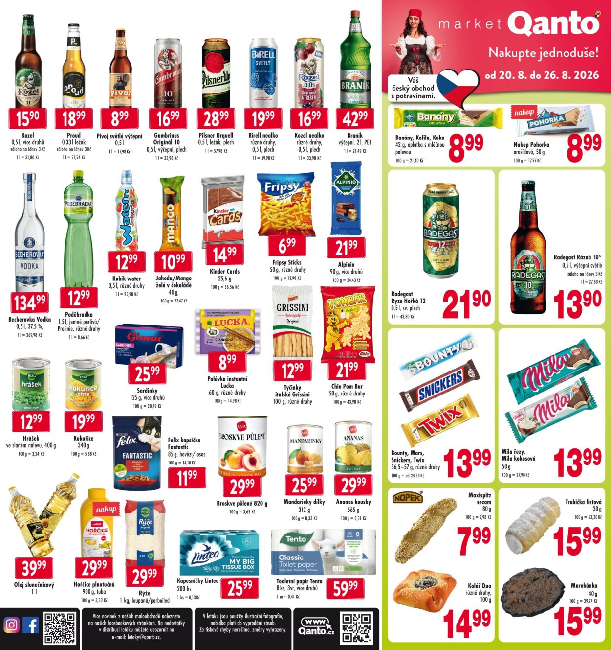 Leták Qanto market - 20.8.2026 - 26.8.2026. Strana 1