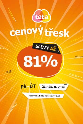 Leták Teta drogerie - 21.8.2026 - 25.8.2026.