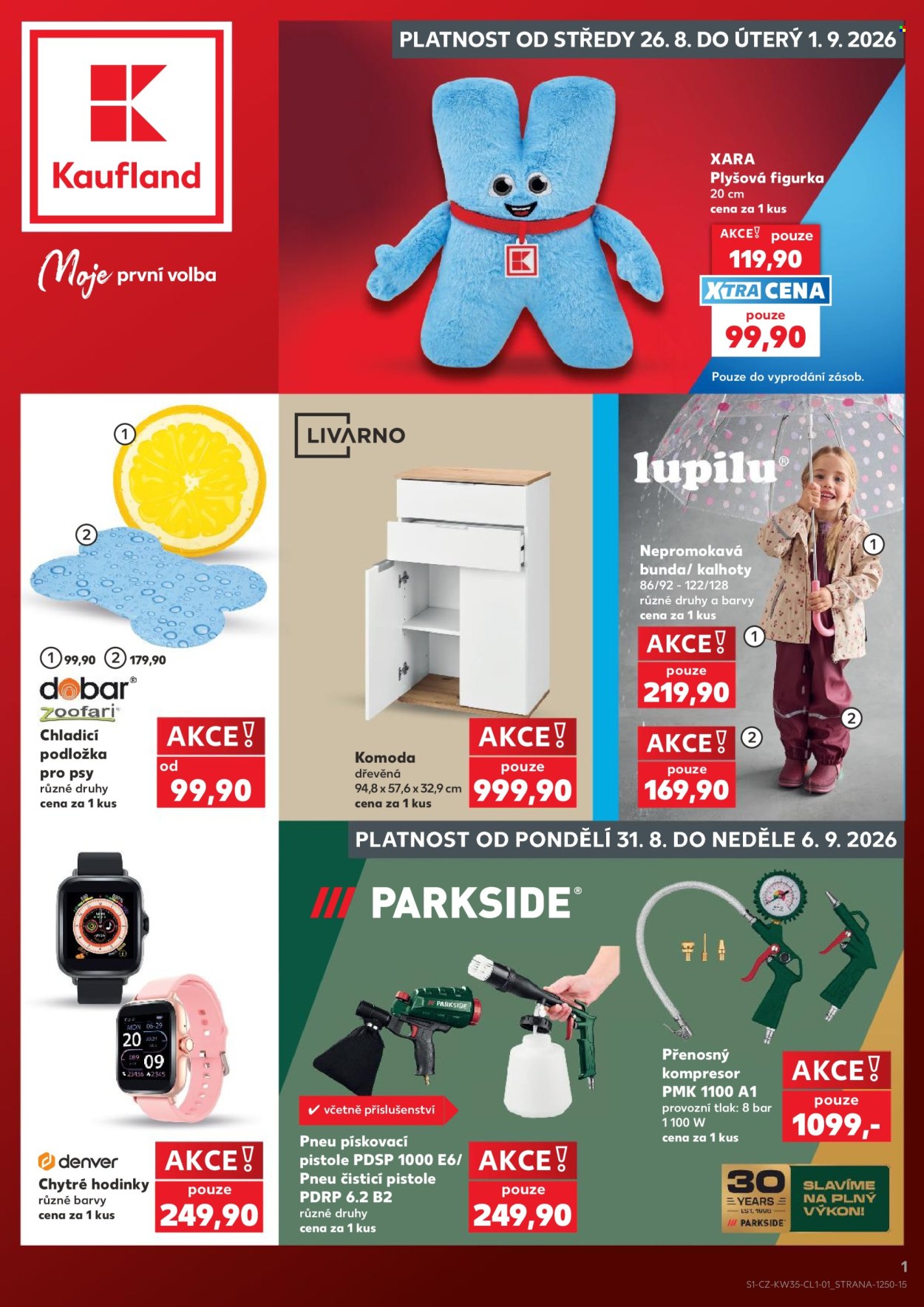 Leták Kaufland - 26.8.2026 - 1.9.2026. Strana 1