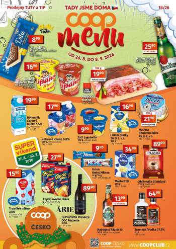 Leták coop TUTY - 26.8.2026 - 8.9.2026.