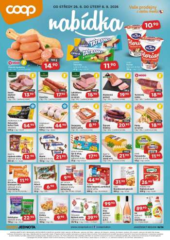 Leták coop JEDNOTA - 26.8.2026 - 8.9.2026.