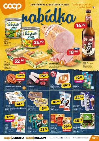 Leták coop JEDNOTA - 26.8.2026 - 8.9.2026.