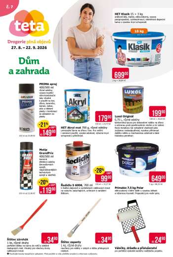 Leták Teta drogerie - 27.8.2026 - 22.9.2026.