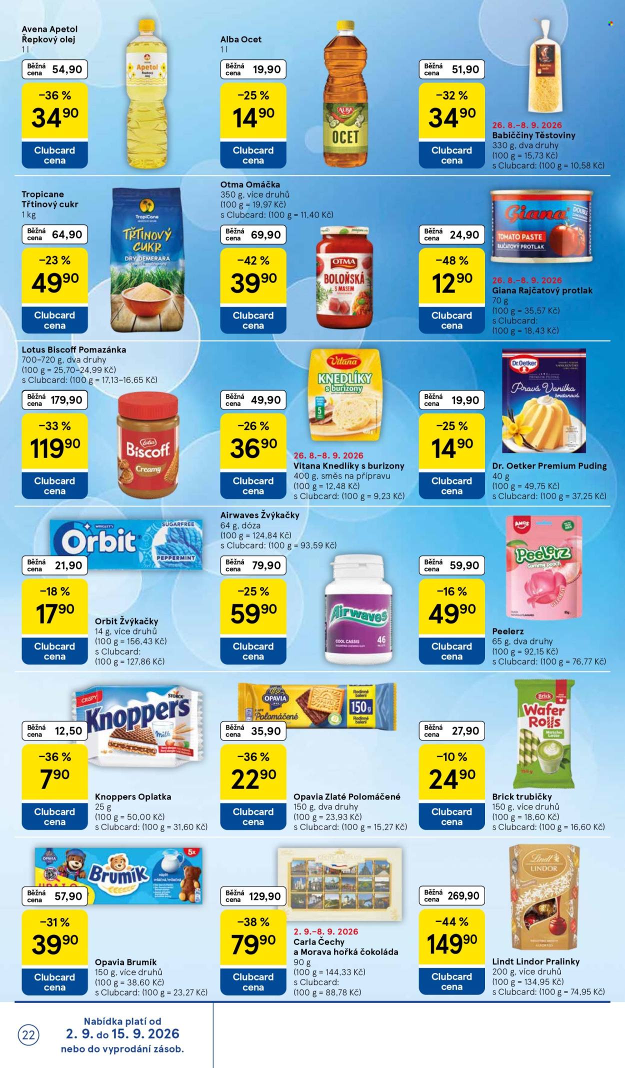 Leták TESCO - 2.9.2026 - 8.9.2026. Strana 22