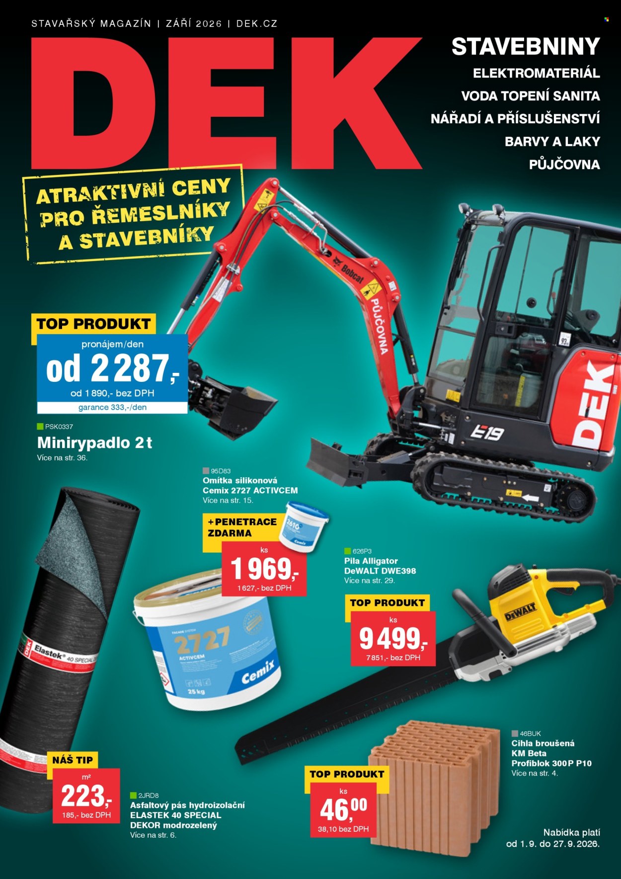 Leták DEK - 1.9.2026 - 27.9.2026. Strana 1