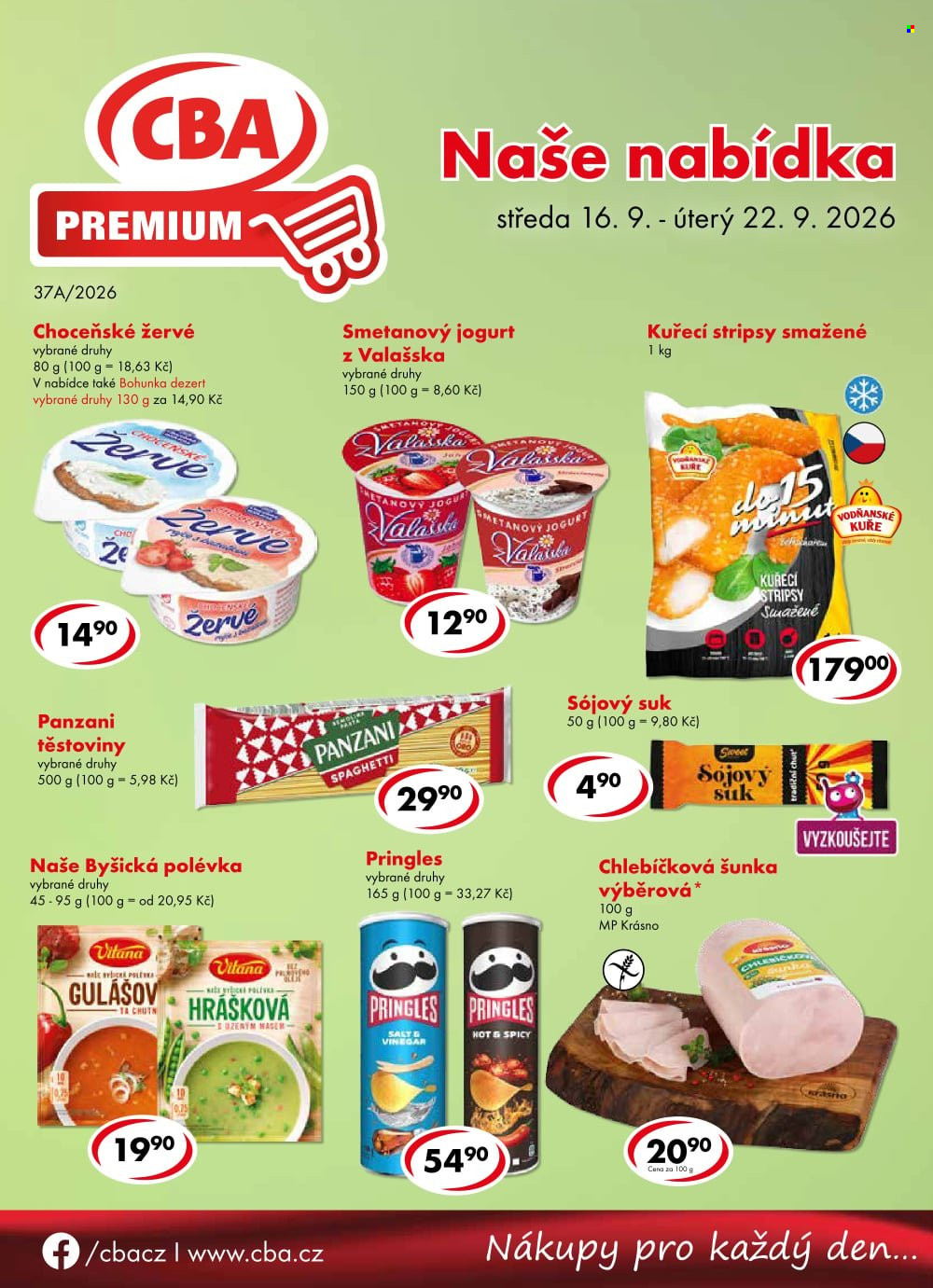 Leták CBA Premium - 16.9.2026 - 22.9.2026. Strana 1