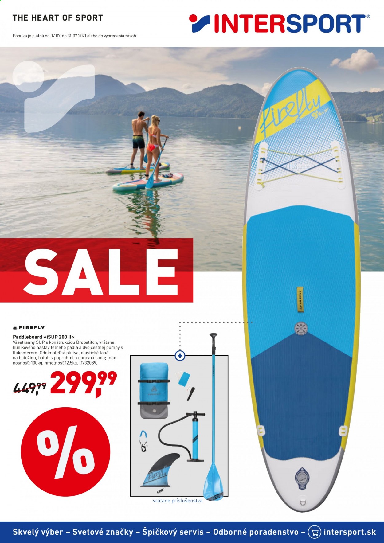 Leták Intersport - 7.7.2021 - 31.7.2021. Strana 1