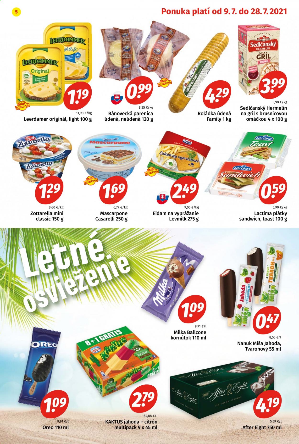 Leták Potraviny KORUNA - 9.7.2021 - 28.7.2021. Strana 5