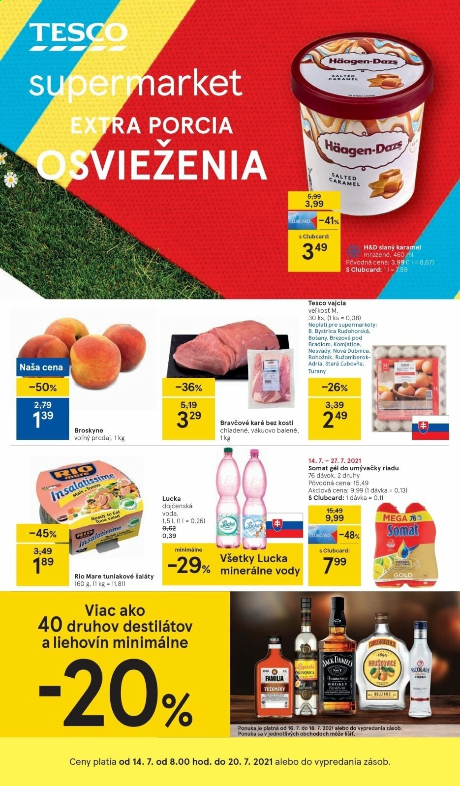 Leták TESCO supermarket - 14.7.2021 - 20.7.2021. Strana 1