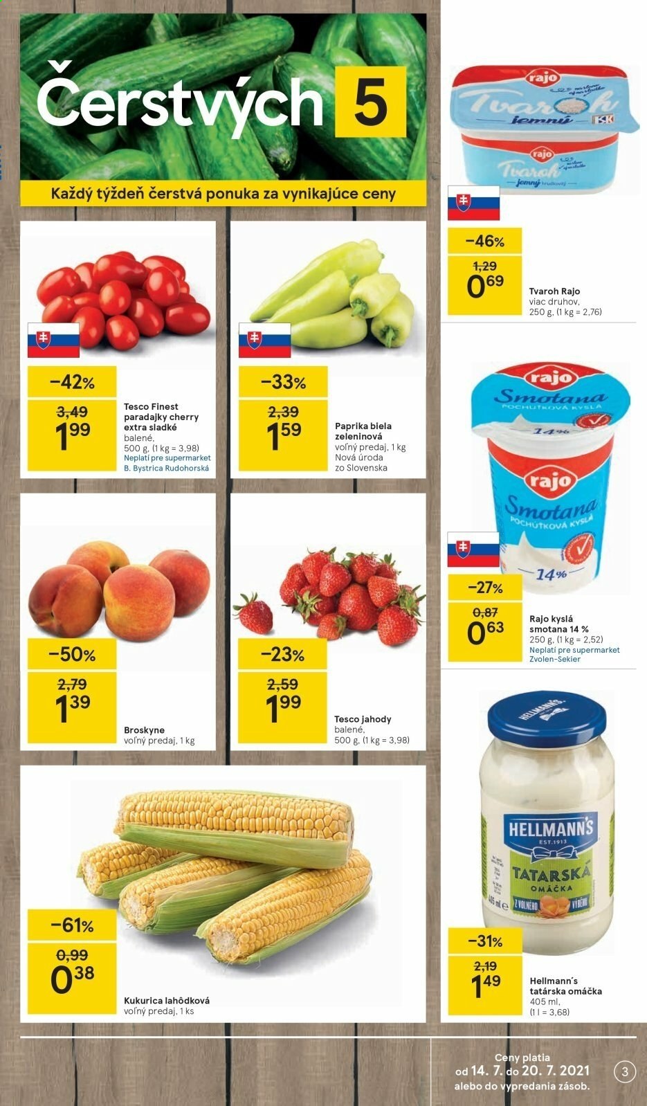 Leták TESCO supermarket - 14.7.2021 - 20.7.2021. Strana 3