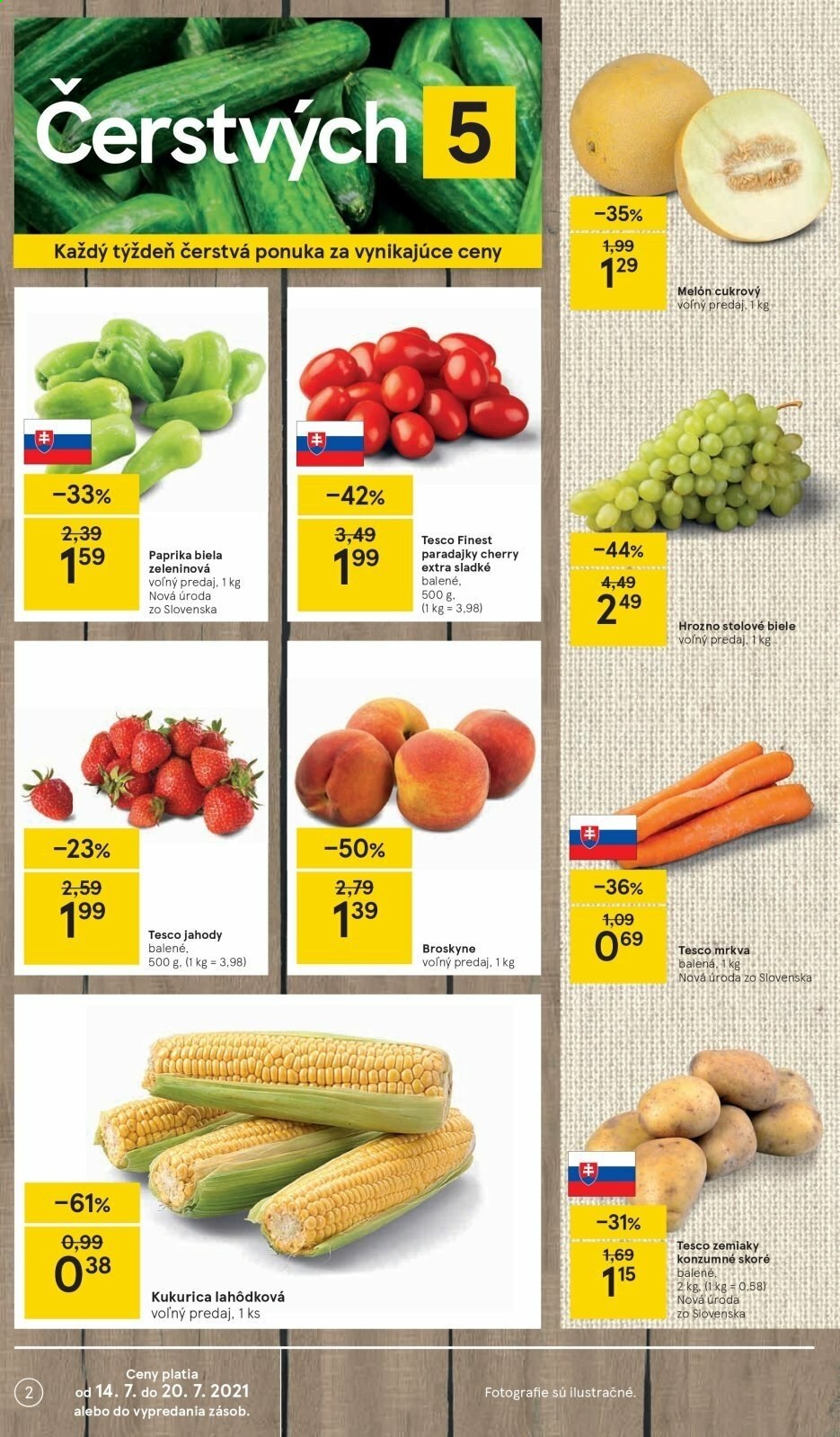 Leták TESCO - 14.7.2021 - 20.7.2021. Strana 2