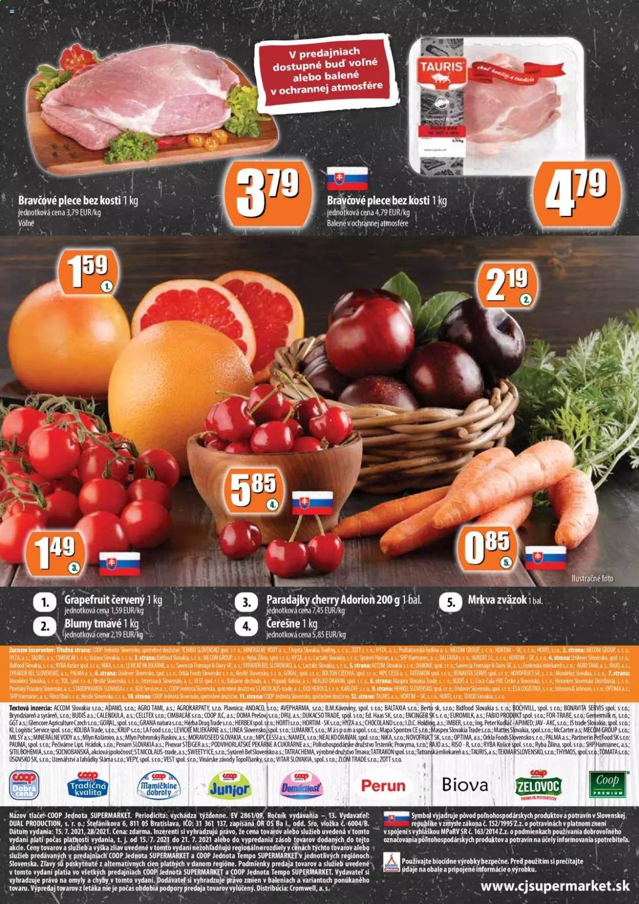 Leták COOP Jednota - 15.7.2021 - 21.7.2021. Strana 12