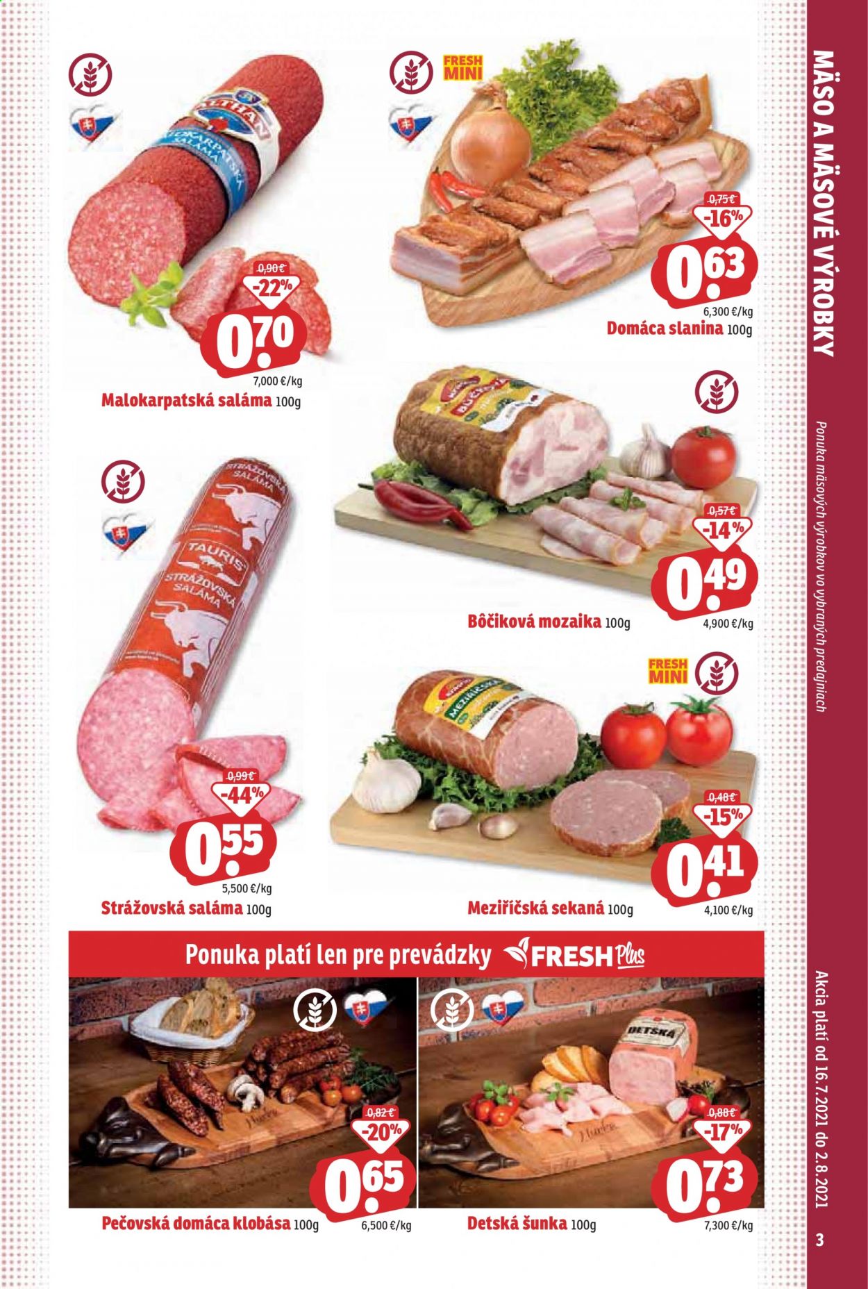 Leták FRESH - 16.7.2021 - 2.8.2021. Strana 3