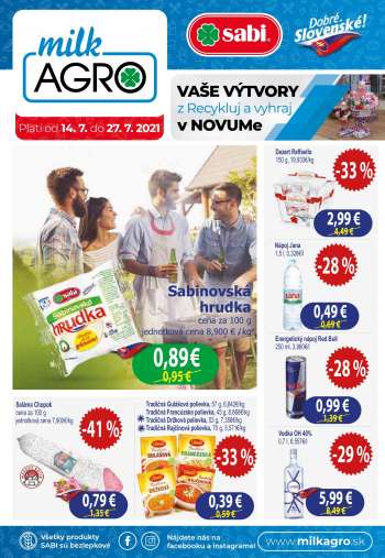 Leták Milk AGRO - 14.7.2021 - 27.7.2021.