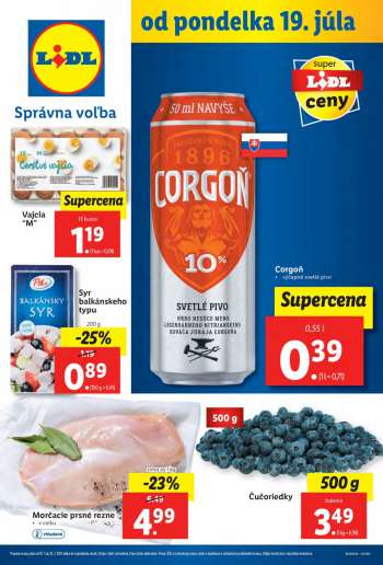 Leták Lidl - 19.7.2021 - 25.7.2021.
