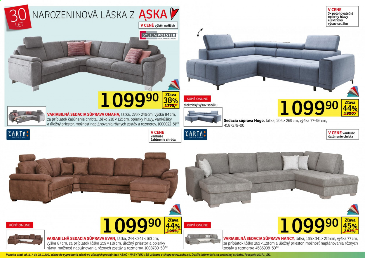 Leták Asko Nábytok - 15.7.2021 - 28.7.2021. Strana 8