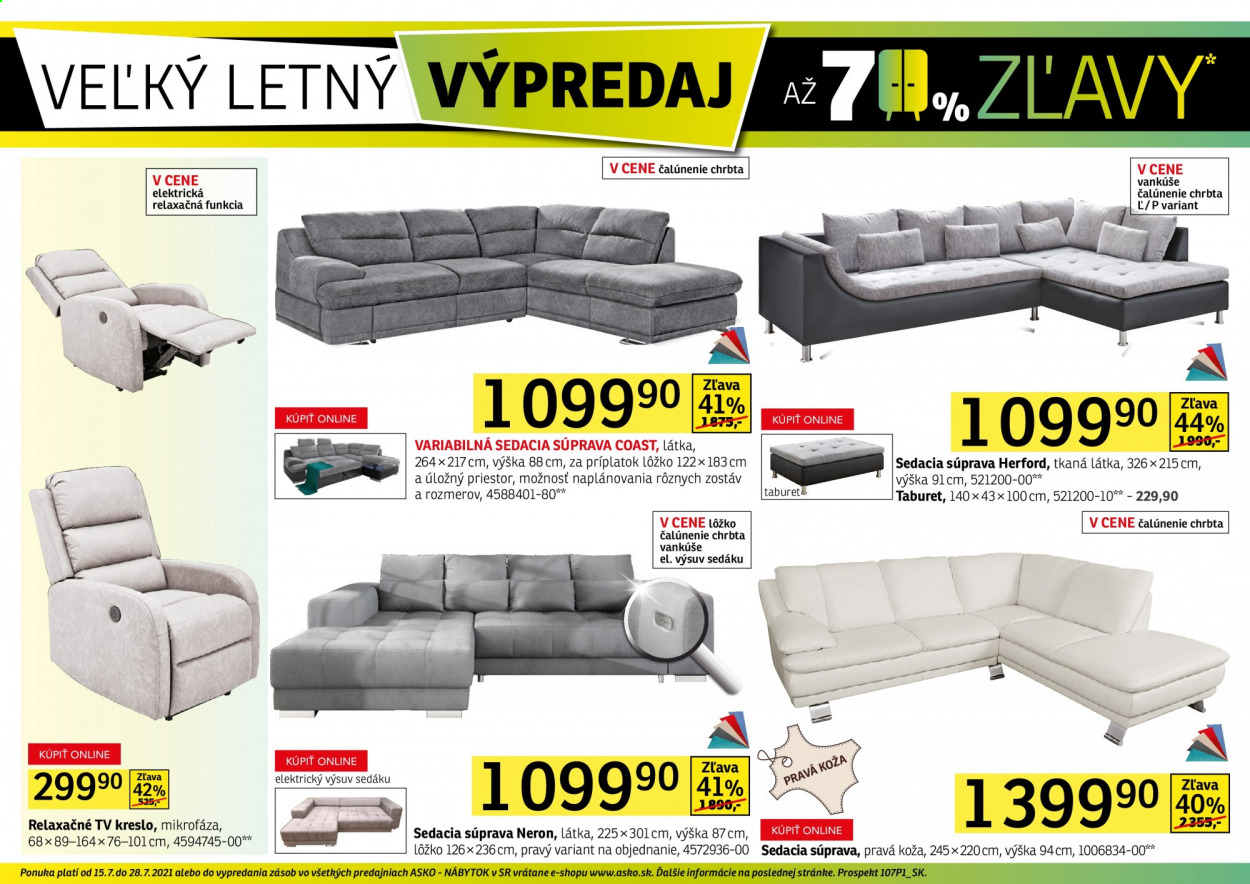 Leták Asko Nábytok - 15.7.2021 - 28.7.2021. Strana 12