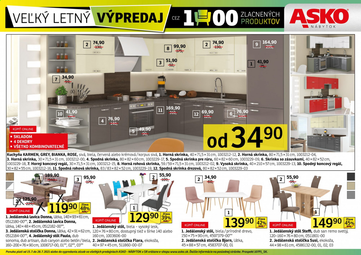 Leták Asko Nábytok - 15.7.2021 - 28.7.2021. Strana 15