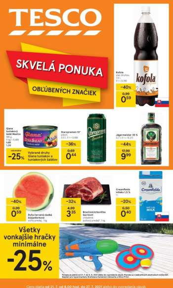 Leták TESCO - 21.7.2021 - 27.7.2021.