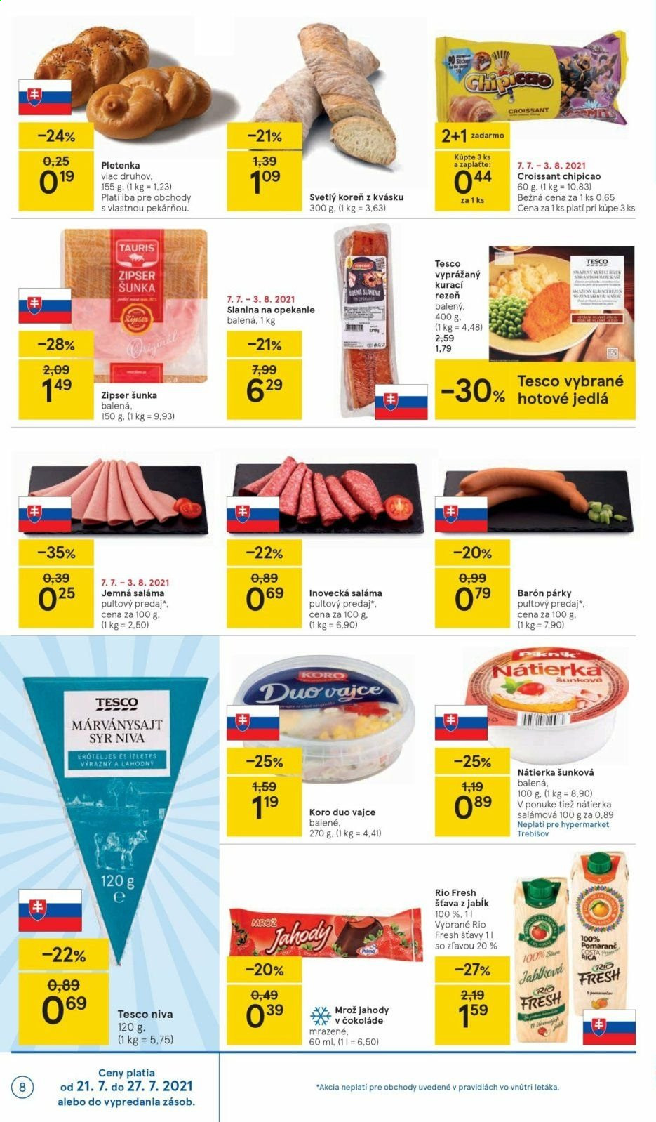 Leták TESCO - 21.7.2021 - 27.7.2021. Strana 8