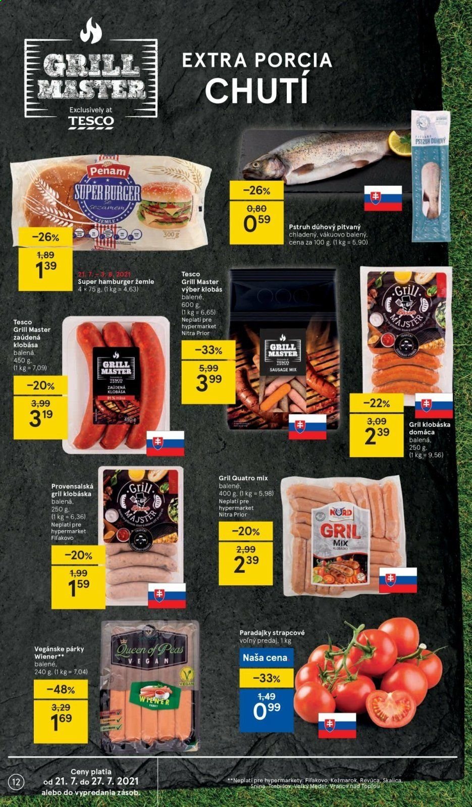 Leták TESCO - 21.7.2021 - 27.7.2021. Strana 12