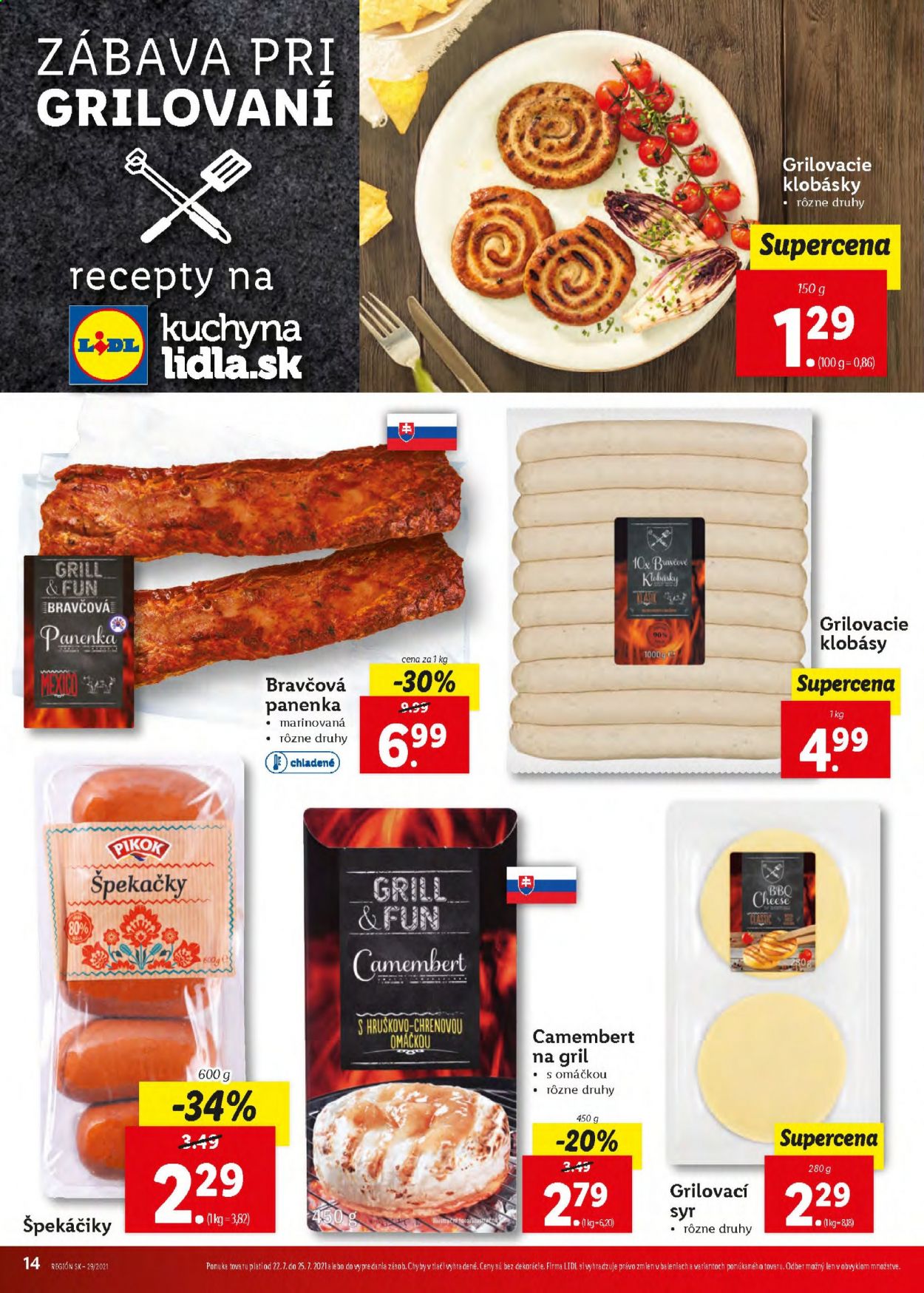 Leták Lidl - 22.7.2021 - 25.7.2021. Strana 14