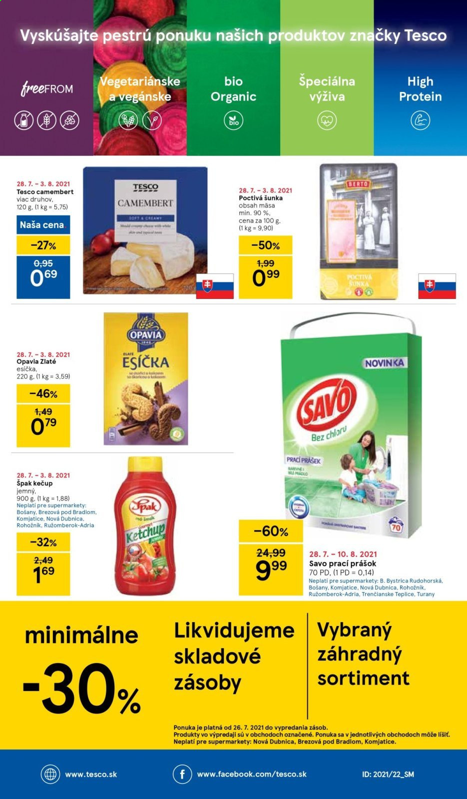 Leták TESCO supermarket - 28.7.2021 - 3.8.2021. Strana 8