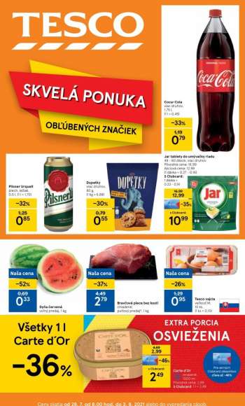 Leták TESCO - 28.7.2021 - 3.8.2021.