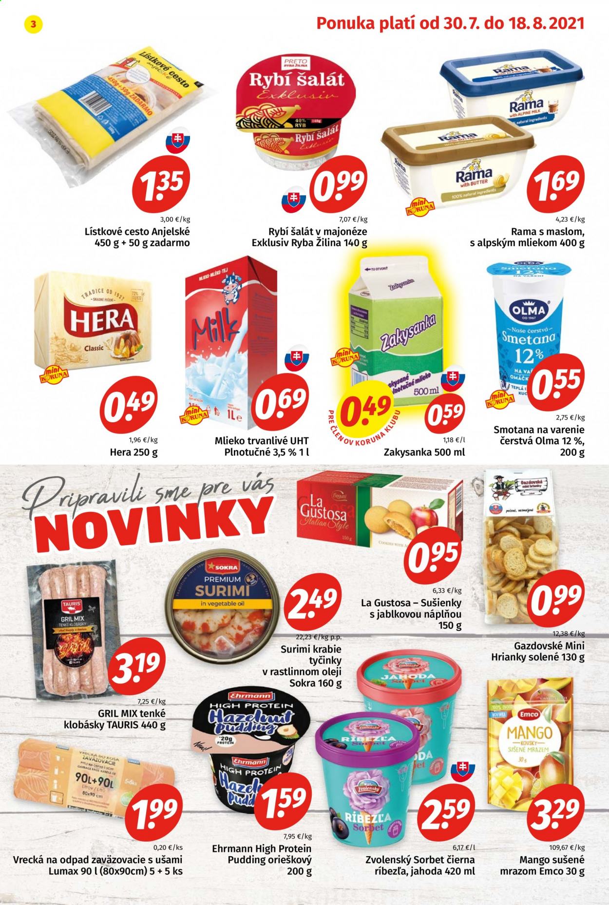 Leták Potraviny KORUNA - 30.7.2021 - 18.8.2021. Strana 3