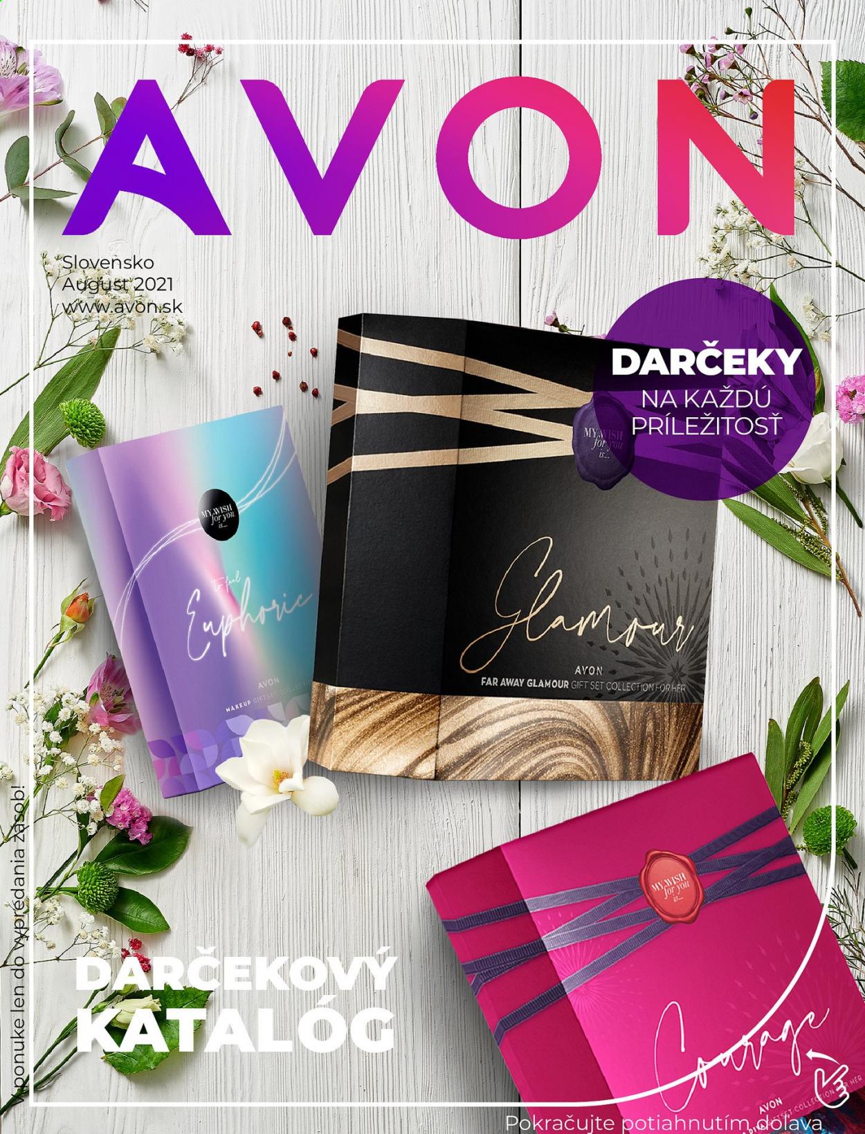 thumbnail - Leták Avon - 1.8.2021 - 31.8.2021 - Produkty v akcii - Avon, Glamour. Strana 1.