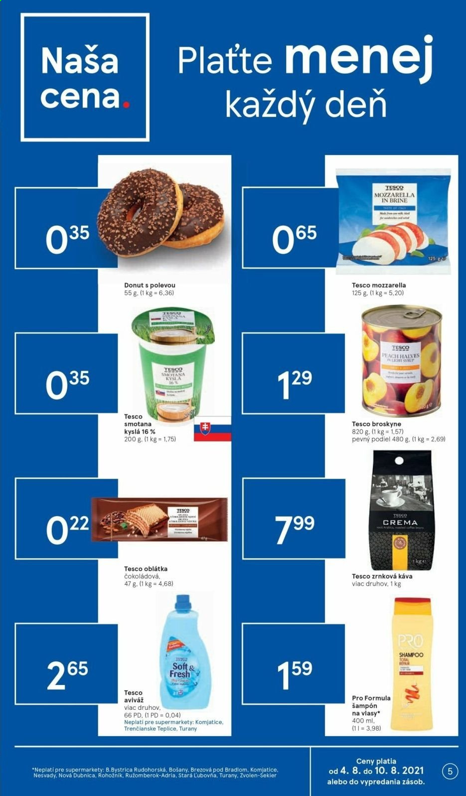Leták TESCO supermarket - 4.8.2021 - 10.8.2021. Strana 5