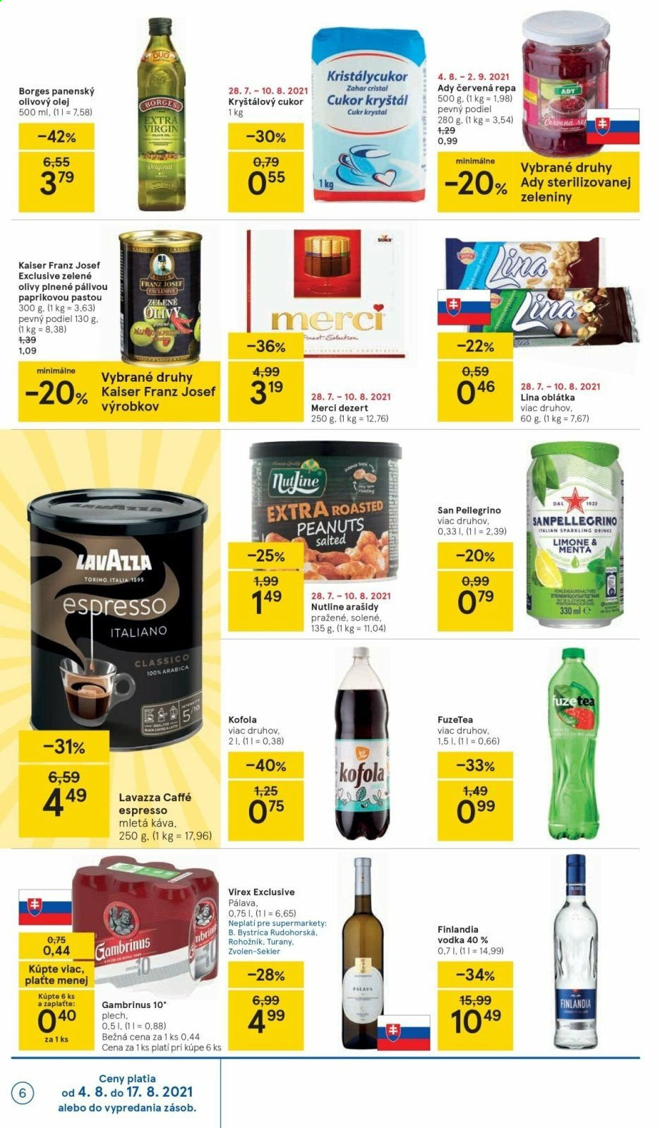 Leták TESCO supermarket - 4.8.2021 - 10.8.2021. Strana 6