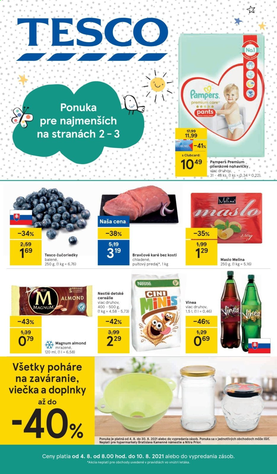 Leták TESCO - 4.8.2021 - 10.8.2021. Strana 1