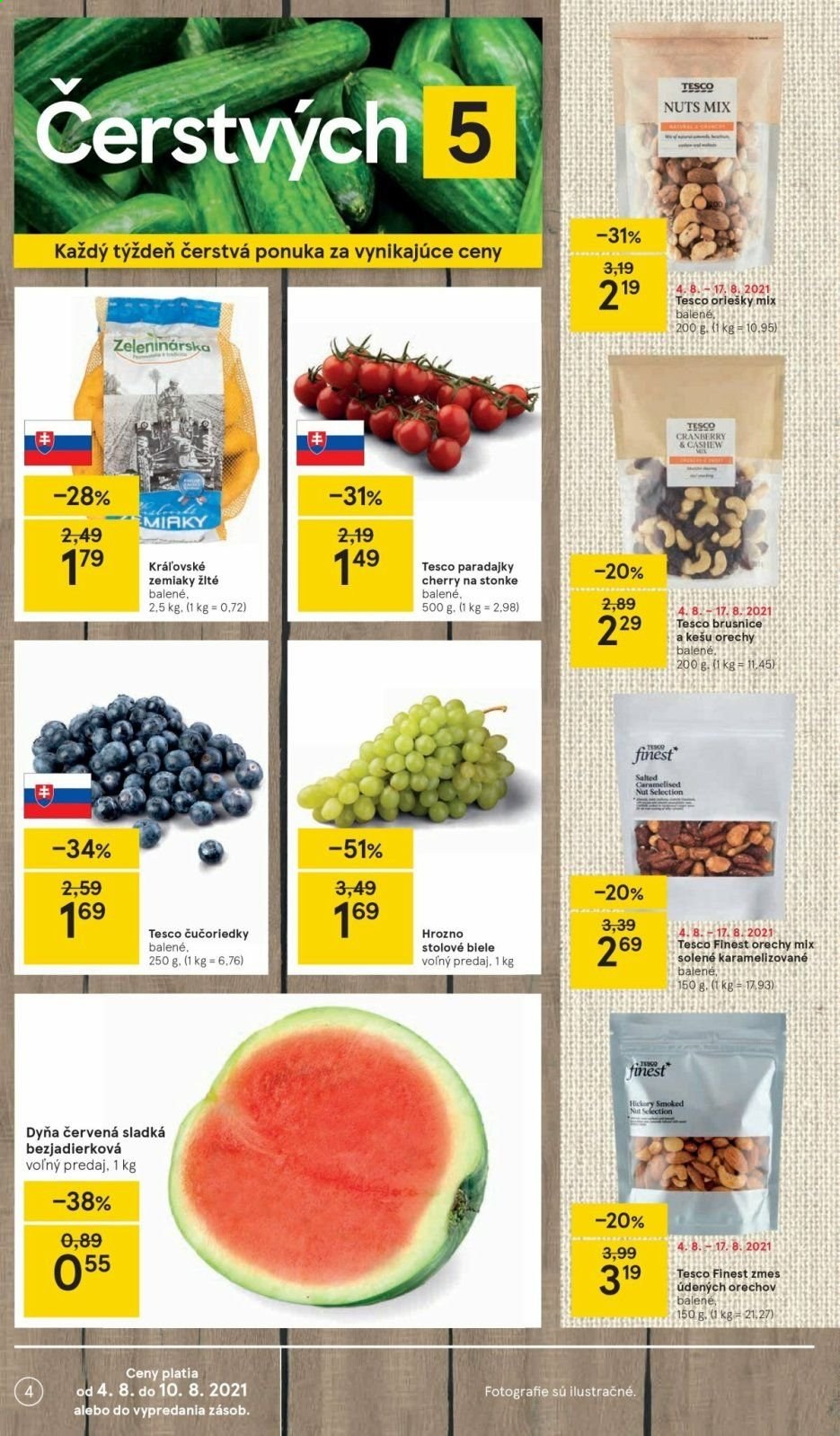 Leták TESCO - 4.8.2021 - 10.8.2021. Strana 4